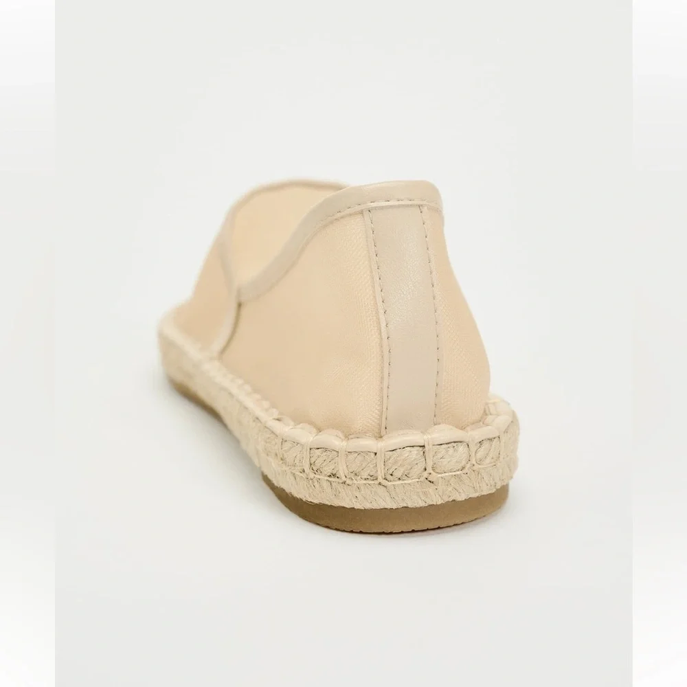 New ZARA Mesh Espadrilles With Jute Sole
